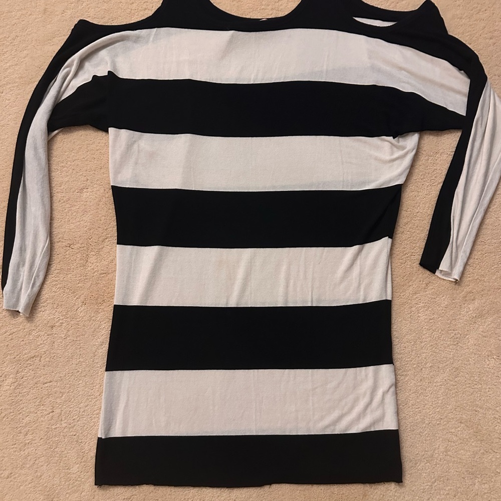 Bailey 44 Monochrome Striped Top